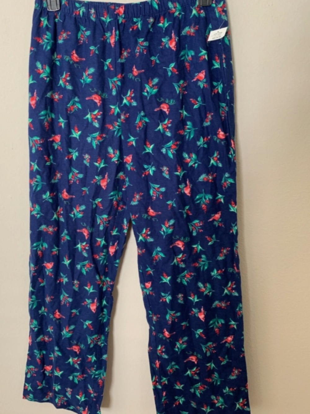 Charter Club Intimates Pajama Womens Small Holly Bird Flannel Pants